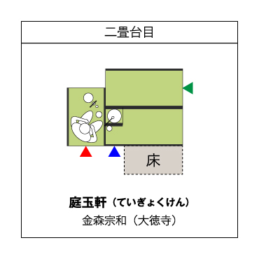 二畳台目 庭玉軒(ていぎょくけん) 金森宗和(大徳寺)