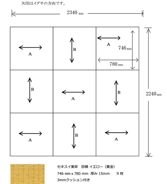 琉球畳の敷き方