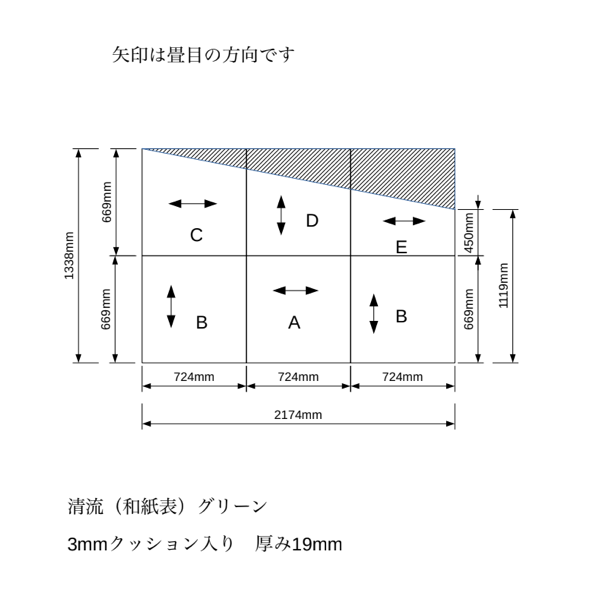 台形の小上がり図面