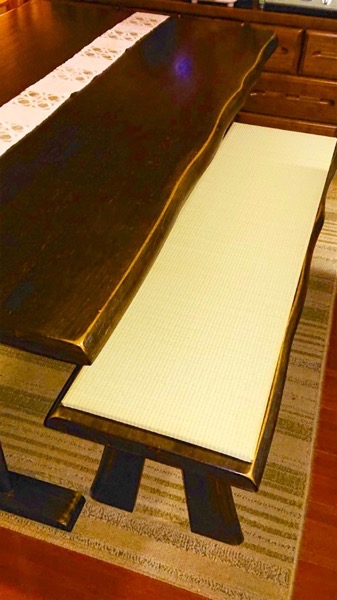 木製ベンチに畳をサイズオーダー