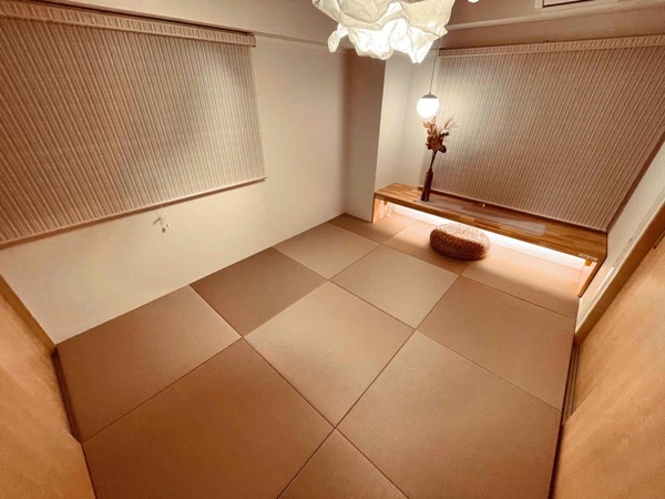 リフォーム完了した目積モカベージュの畳の部屋